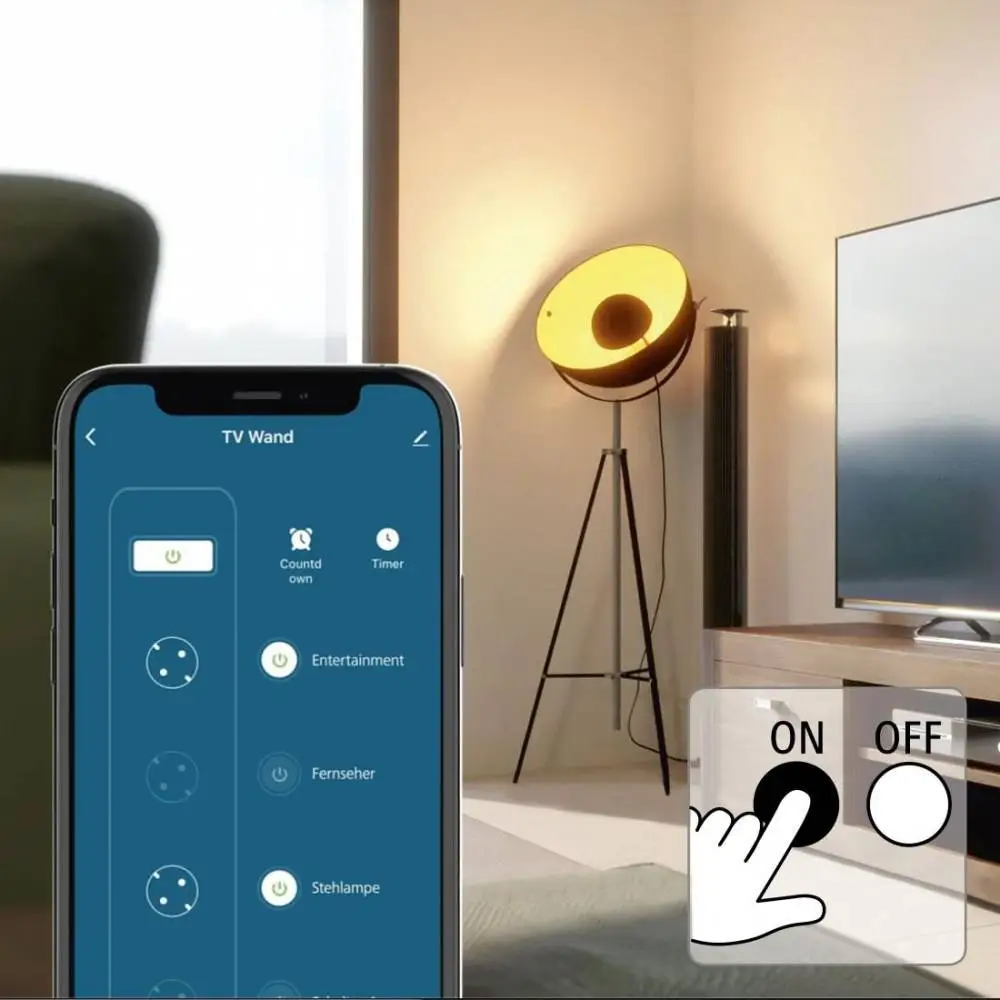 HAMA Смарт разклонител Wi-Fi  2.4Ghz, 4 гнезда, 4xUSB, 1.7 m, бял