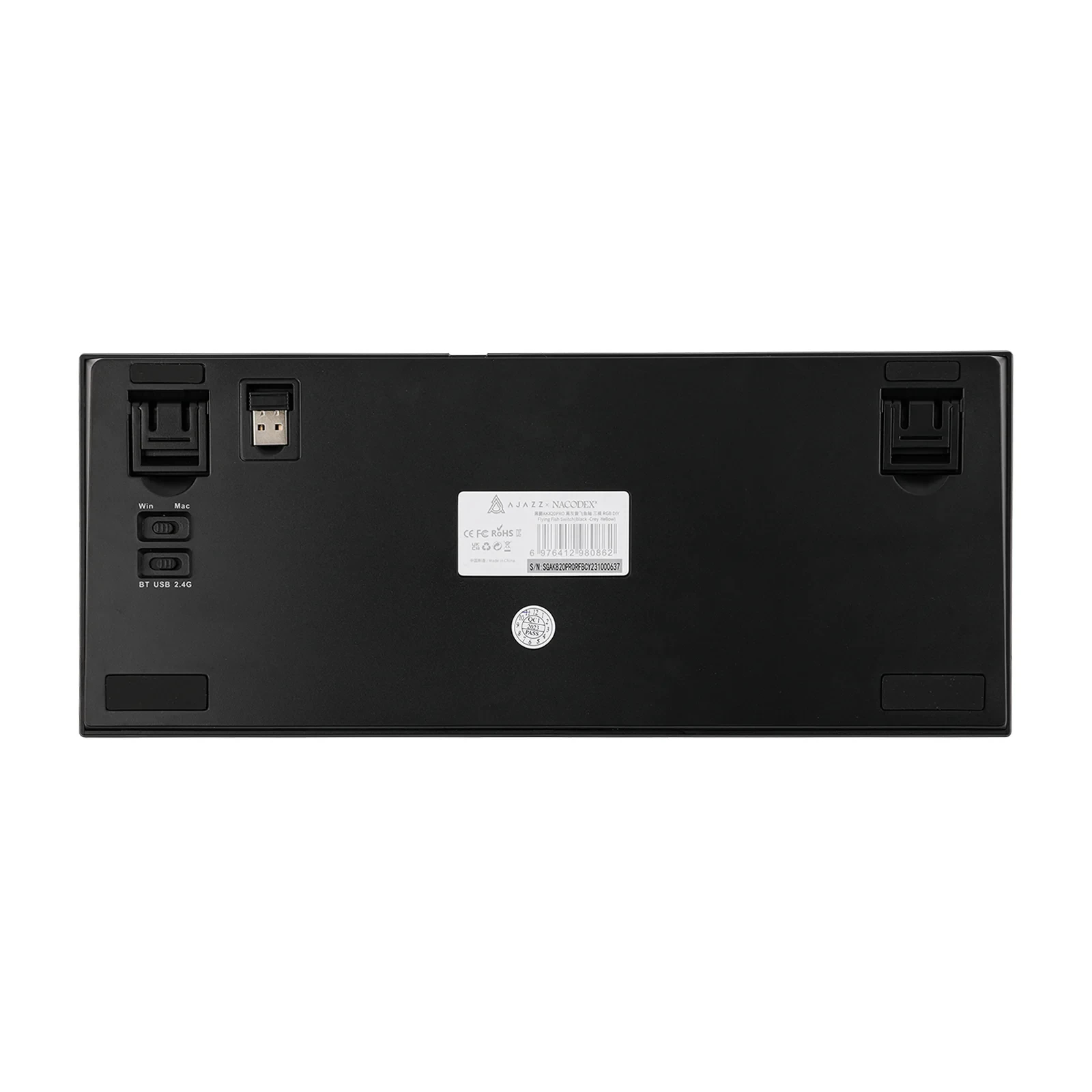 Ajazz геймърска механична клавиатура Wireless Gaming Mechanical Keyboard AK820 PRO - Gift Switch [Linear] (English US), Black, Gray