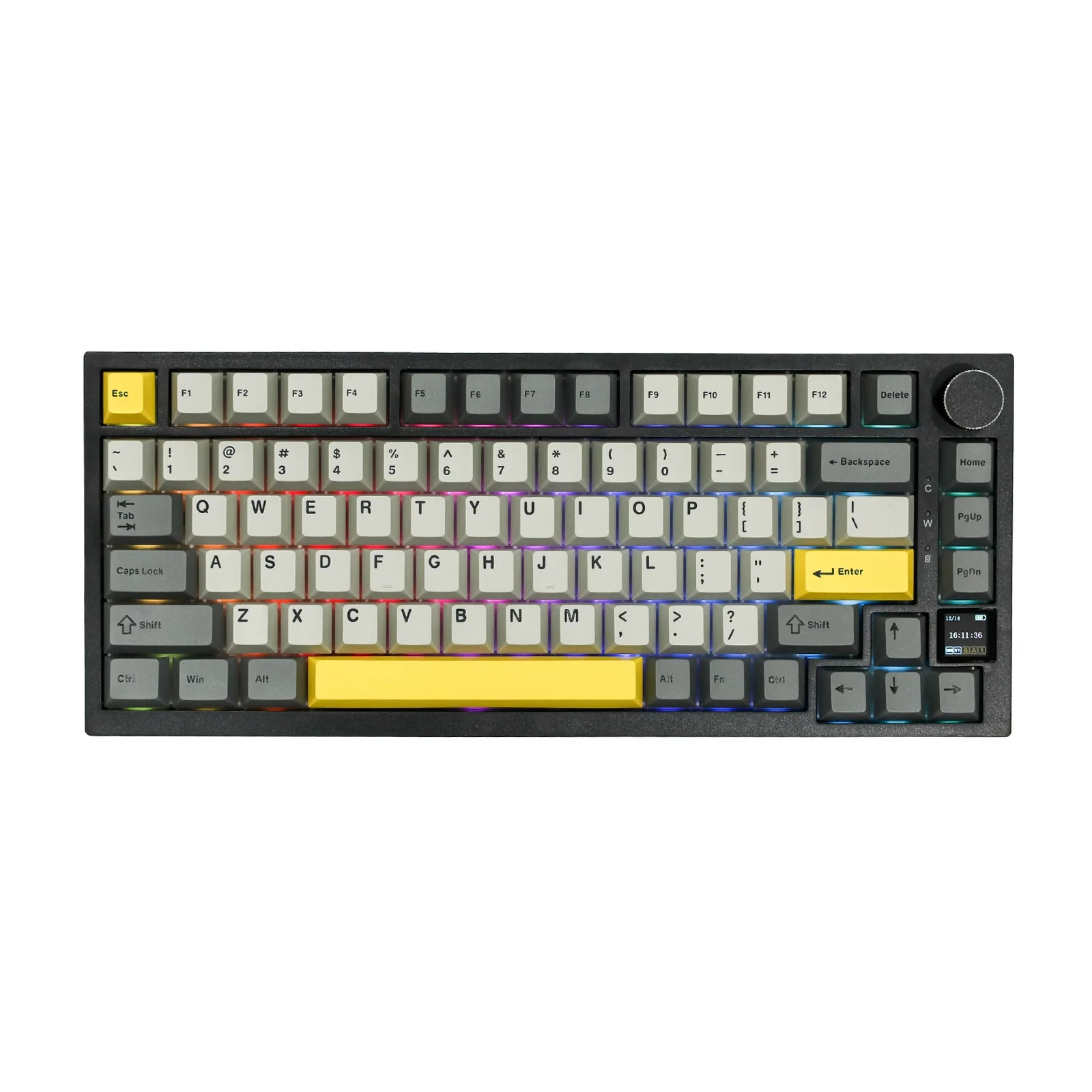 Ajazz геймърска механична клавиатура Wireless Gaming Mechanical Keyboard AK820 PRO - Flying Fish [Linear] (English US), Black, Gray