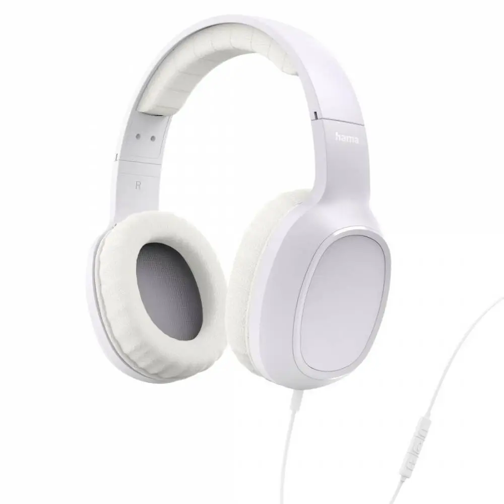 HAMA Căști cu microfon "Fun C", USB-C, conductor pentru cablu de o parte, albe