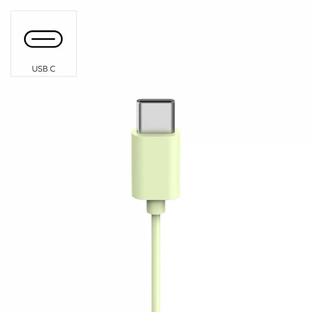HAMA Слушалки с микрофон "Fun C", USB-C, водач за кабел от едната страна, зелени