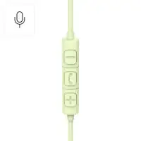 HAMA Слушалки с микрофон "Fun C", USB-C, водач за кабел от едната страна, зелени