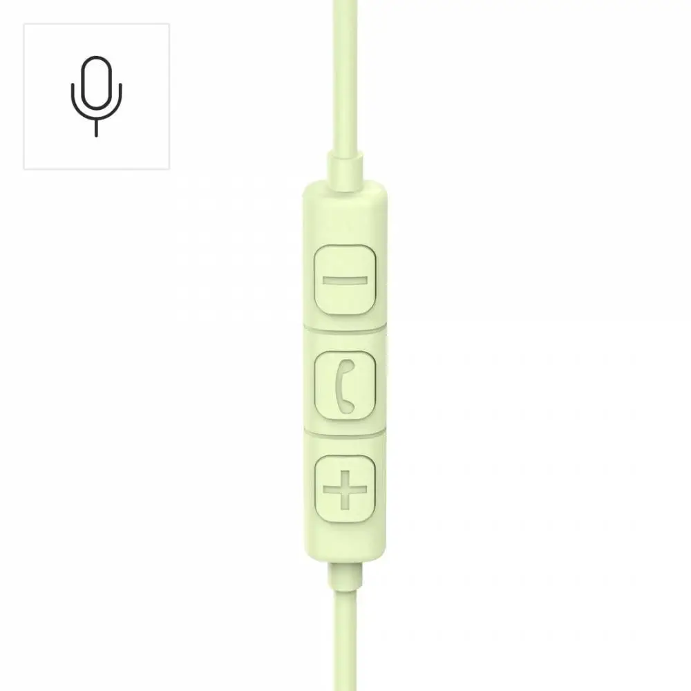 HAMA Слушалки с микрофон "Fun C", USB-C, водач за кабел от едната страна, зелени