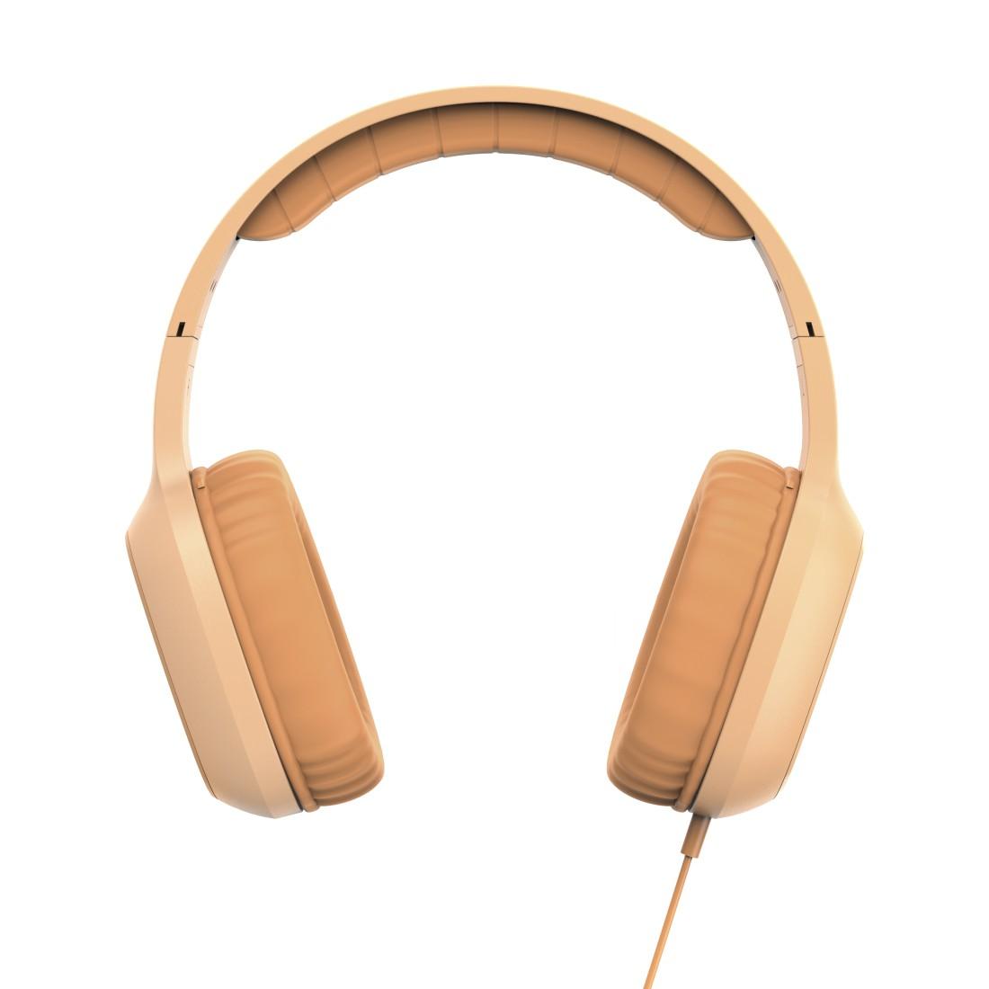 HAMA Headphones with microphone "Fun C", USB-C, cable guide on one side, Orange