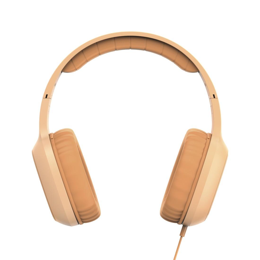 HAMA Headphones with microphone "Fun C", USB-C, cable guide on one side, Orange