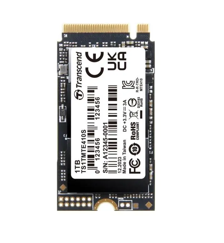 Диск SSD Transcend 1TB, M.2 2242, PCIe Gen4x4, NVMe, 3D TLC, DRAM-less - TS1TMTE410S