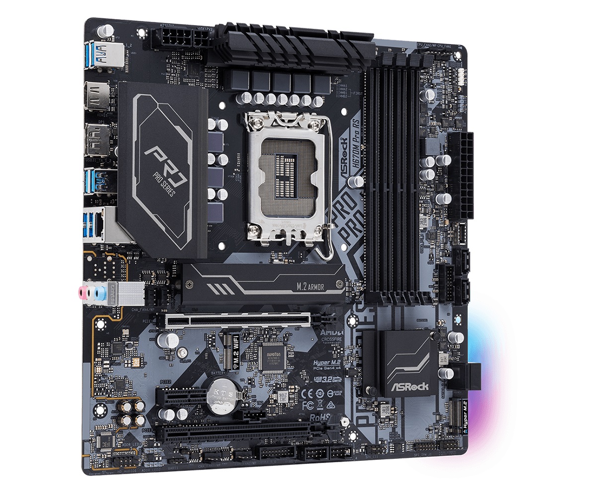 Дънна платка Asrock H670M PRO RS LGA1700 DDR4