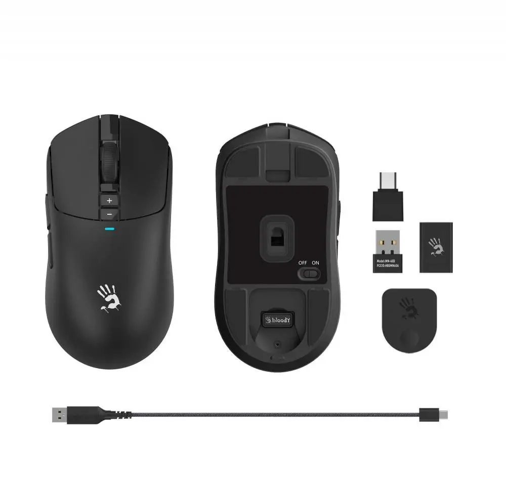 Геймърска безжична оптична мишка A4tech Bloody R72 Pro - Black