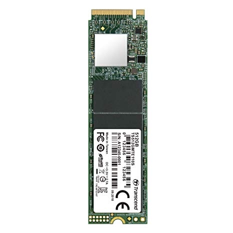 Диск SSD Transcend 512GB, M.2 2280, PCIe Gen3x4, 3D TLC, DRAM-less - TS512GMTE110S