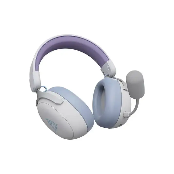 Ajazz безжични геймърски слушалки Wireless Gaming Headphones - AHM08 MAX Purple, White, Blue - Bluetooth , 2.4G