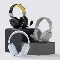 Ajazz безжични геймърски слушалки Wireless Gaming Headphones - AHM08 MAX Purple, White, Blue - Bluetooth , 2.4G