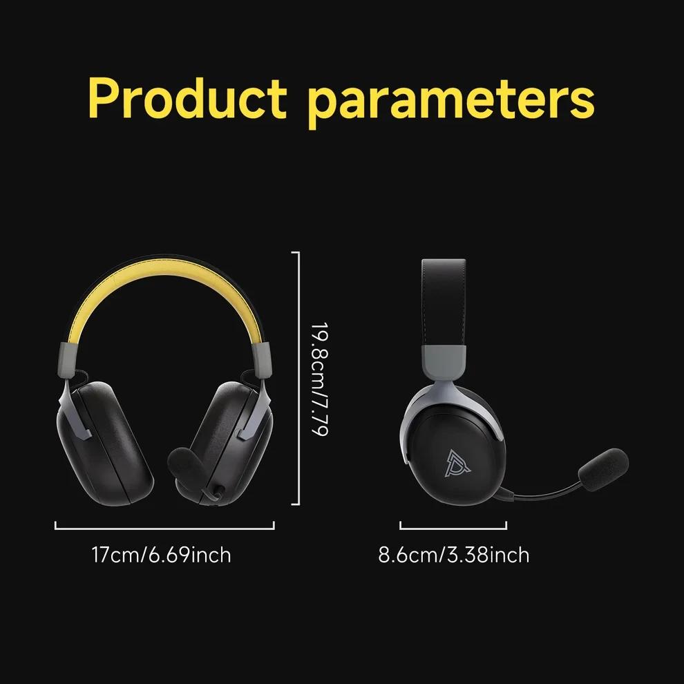 Ajazz безжични геймърски слушалки Wireless Gaming Headphones - AHM08 MAX Gray, White - Bluetooth , 2.4G