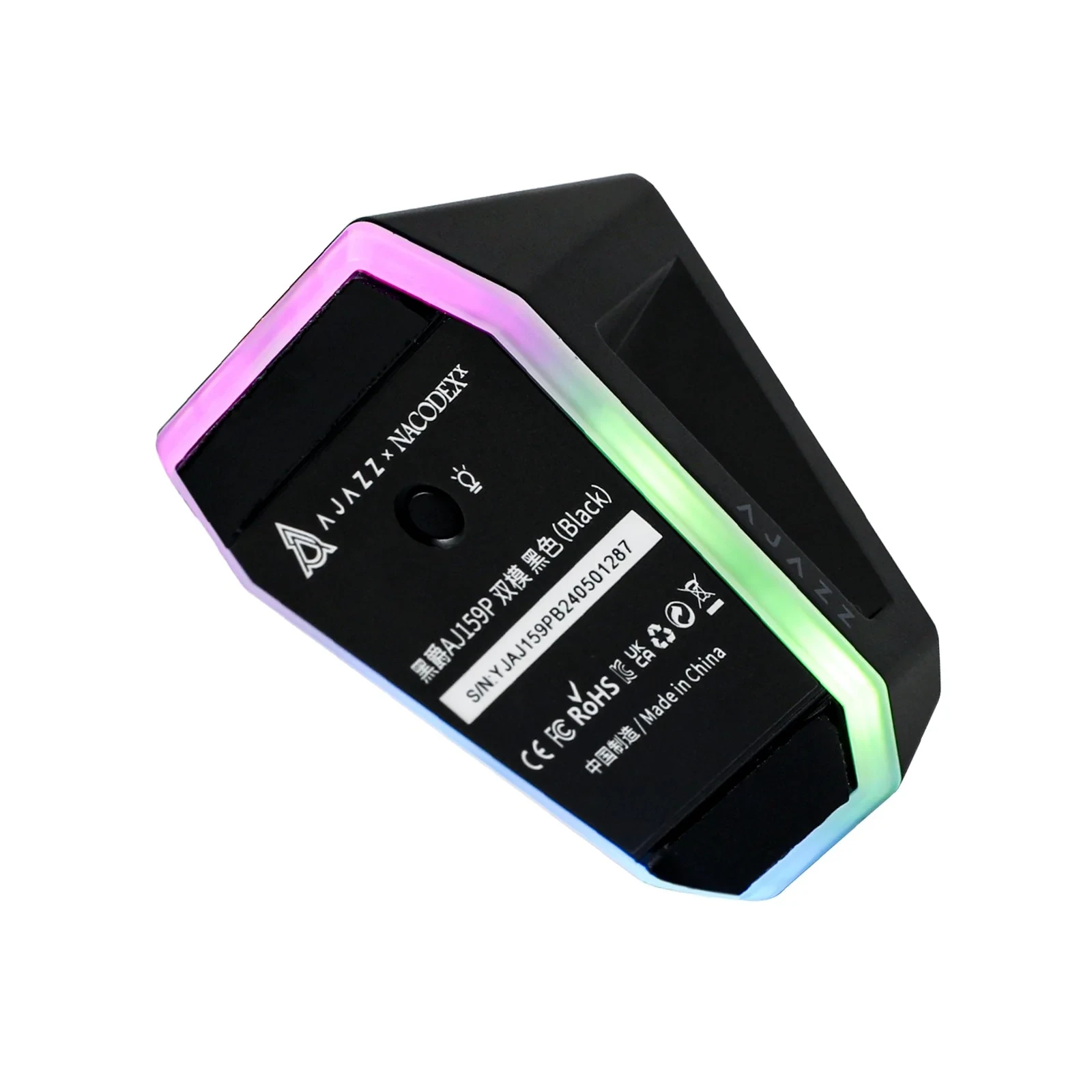 Ajazz професионална геймърска мишка AJ159P MC - Wireless Gaming Mouse - 1K, Magnetic Charging Dock, Black