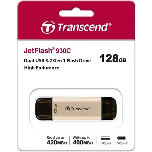 Памет Transcend 128GB, USB3.2, Pen Drive, TLC, High Speed, Type-C - TS128GJF930C
