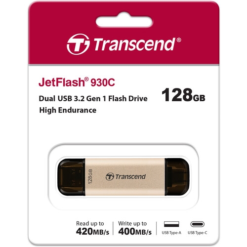 Памет Transcend 128GB, USB3.2, Pen Drive, TLC, High Speed, Type-C - TS128GJF930C