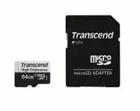 Памет Transcend 64GB micro SD w/ adapter U1, High Endurance - TS64GUSD350V