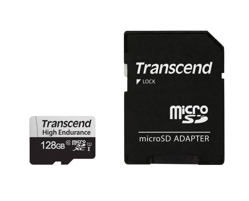 Памет Transcend 128GB micro SD w/ adapter U1, High Endurance - TS128GUSD350V