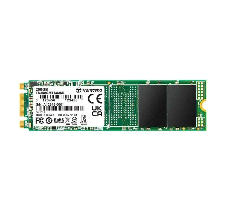 Диск SSD Transcend 250GB, M.2 2280 SSD, SATA3 B+M Key, TLC - TS250GMTS825S