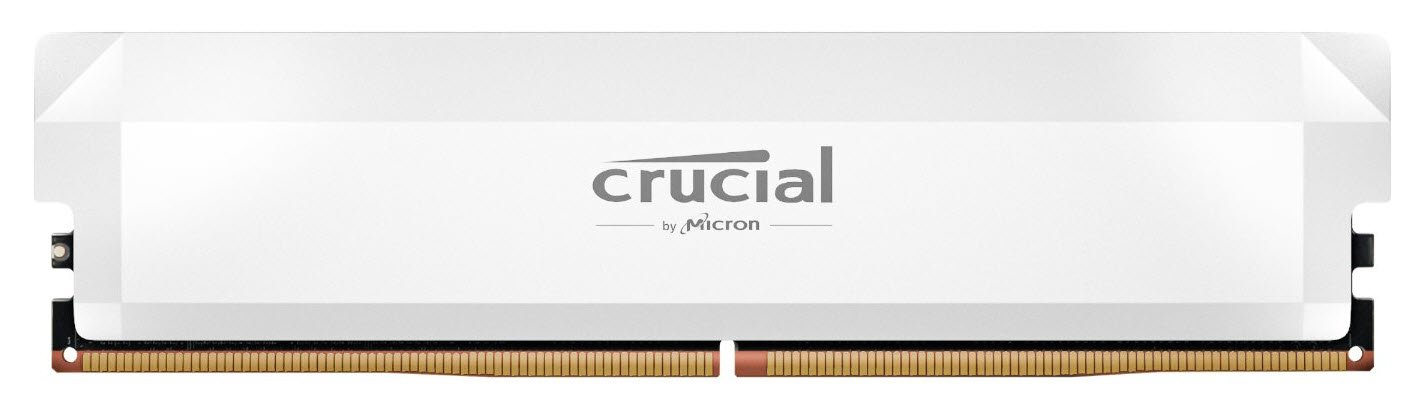 Памет Crucial Pro OC 16GB DDR5-6400 UDIMM CL38 White - CP16G64C38U5W
