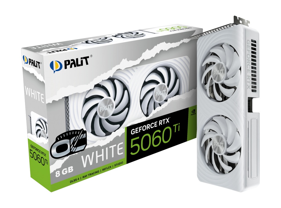 Grafikkarte Palit GeForce RTX 5060 Ti White OC 8GB - NE7506TU19P1-GB2062M