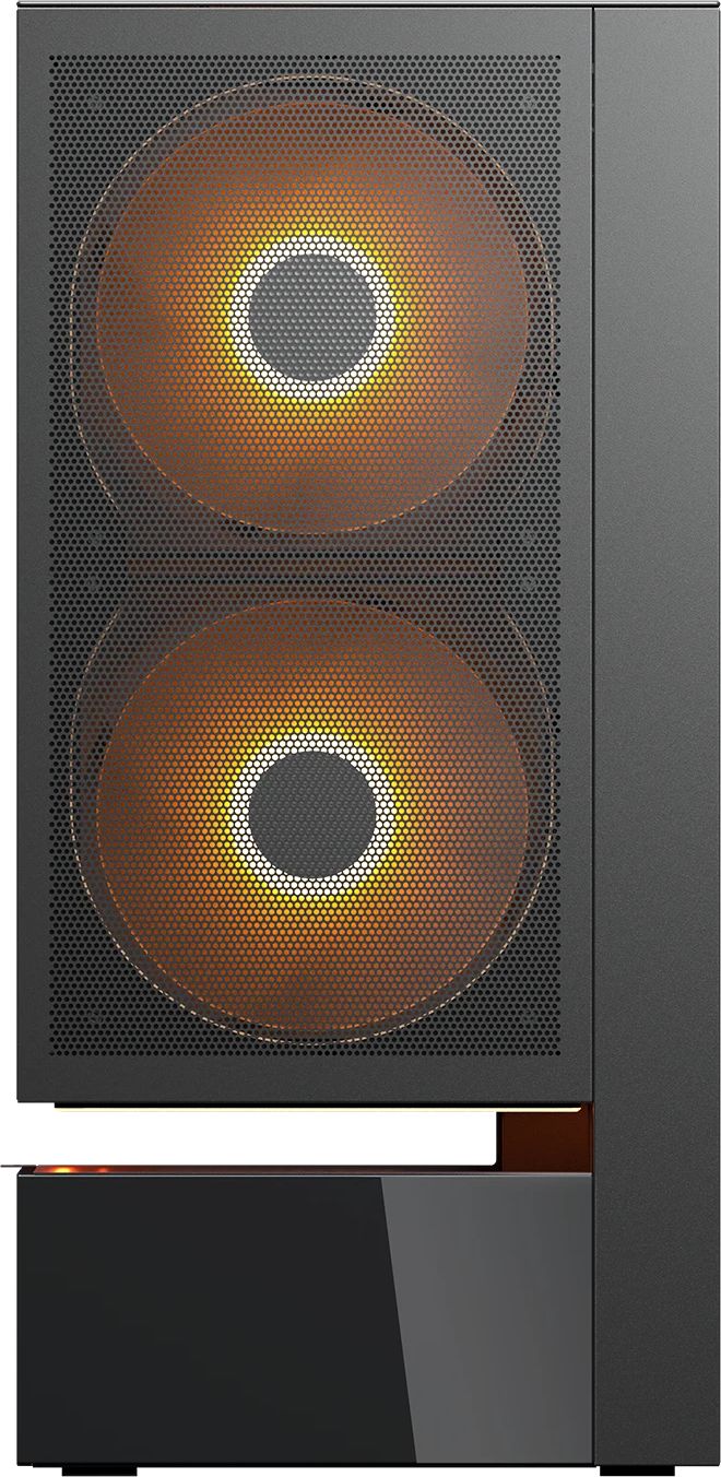 Кутия COUGAR CFV235 Mesh Vision Mid Tower Black Case, LCD Display - CGR-2DA4B-MV