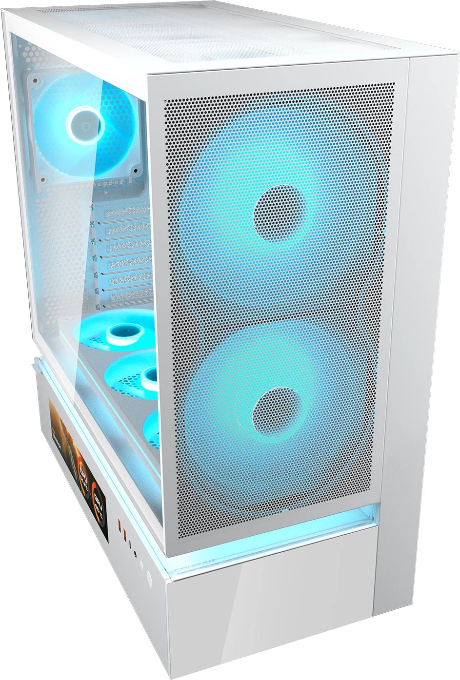 Кутия COUGAR CFV235 Mesh Vision Mid Tower Black Case, LCD DIsplay - CGR-2DA4W-MV