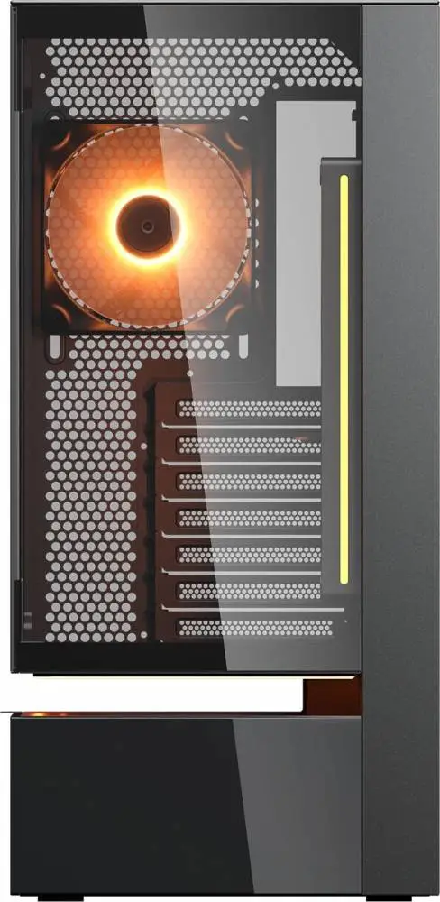Кутия COUGAR CFV235 Vision Mid Tower Black Case, LCD Display - CGR-2DA4B-V