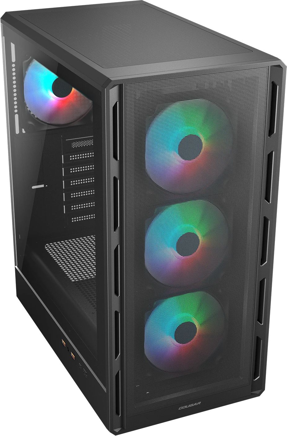 Кутия COUGAR AIRFACE PURE RGB Mid Tower Black Case - CGR-2GA5B-RGB