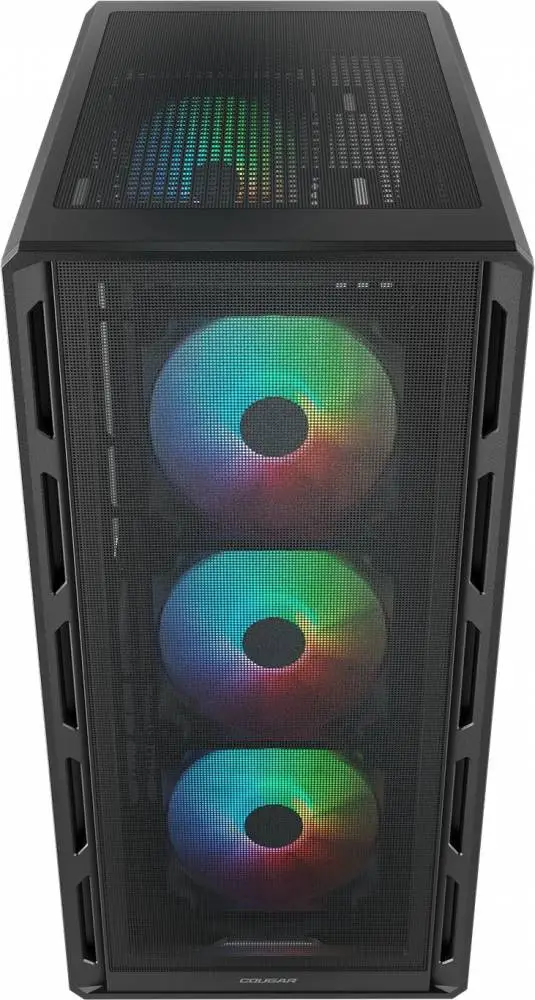 Кутия COUGAR AIRFACE PURE RGB Mid Tower Black Case - CGR-2GA5B-RGB