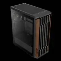 Кутия Gamdias AURA GC11 Wood Black, USB-C, Case ATX