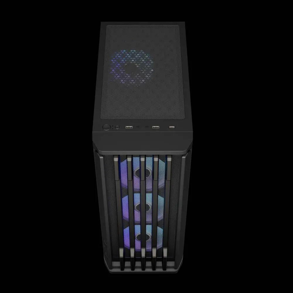 Кутия Gamdias AURA GC11 ARGB Black, USB-C, Case ATX
