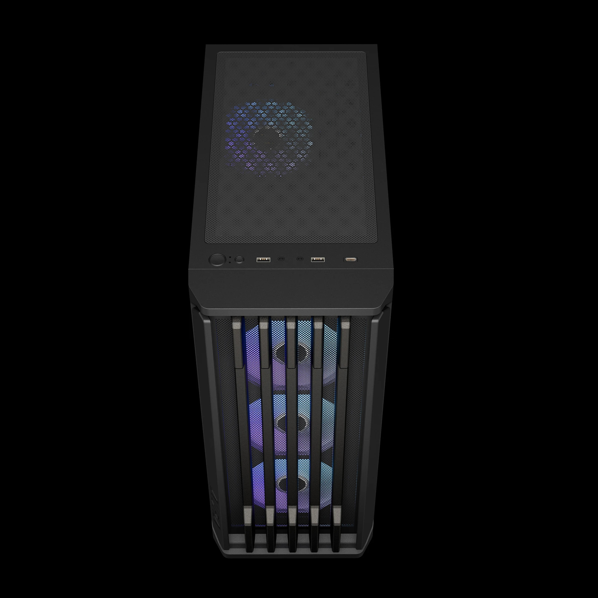 Кутия Gamdias AURA GC11 ARGB Black, USB-C, Case ATX