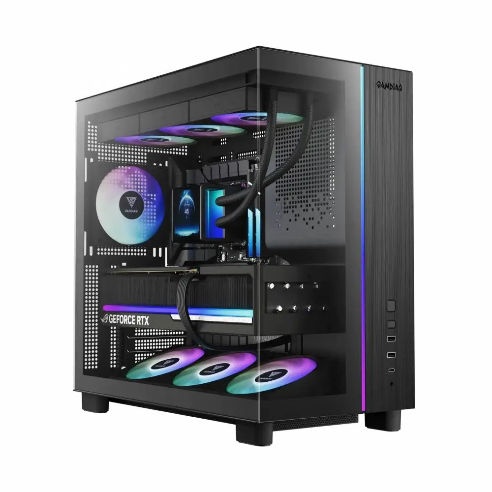 Кутия Gamdias ATLAS M4, Case ATX, A-RGB, USB-C