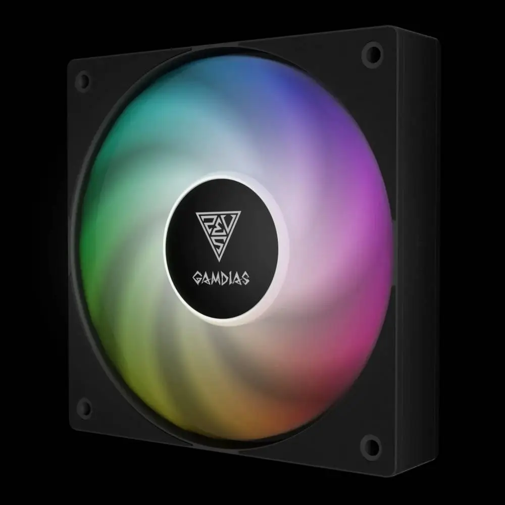 Вентилатори Gamdias NOTUS M1-1203 ARGB, Fan Pack 3-in-1 3x120mm, Swappable Fan Blades (Reverse Fan Blades Included), A-RGB