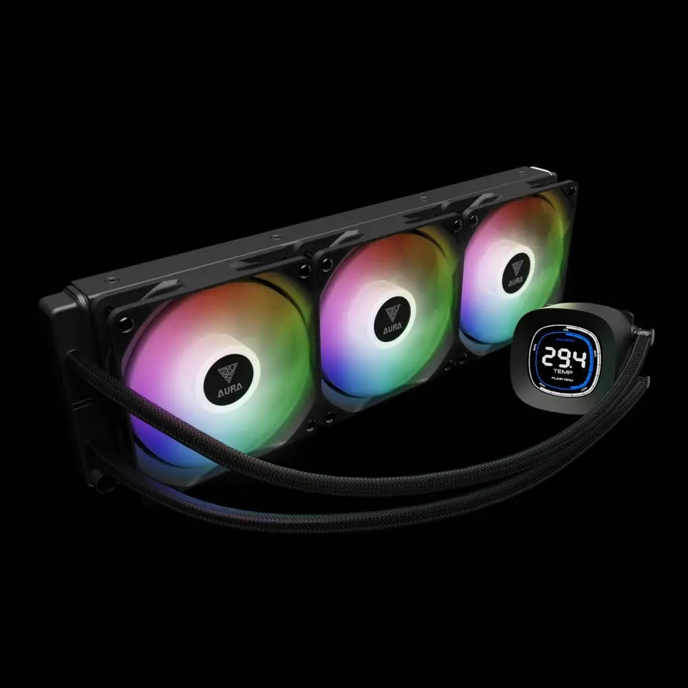 Водно охлаждане Gamdias AURA GL360 DIGITAL, Digital Display, aRGB, Water Cooling 360mm