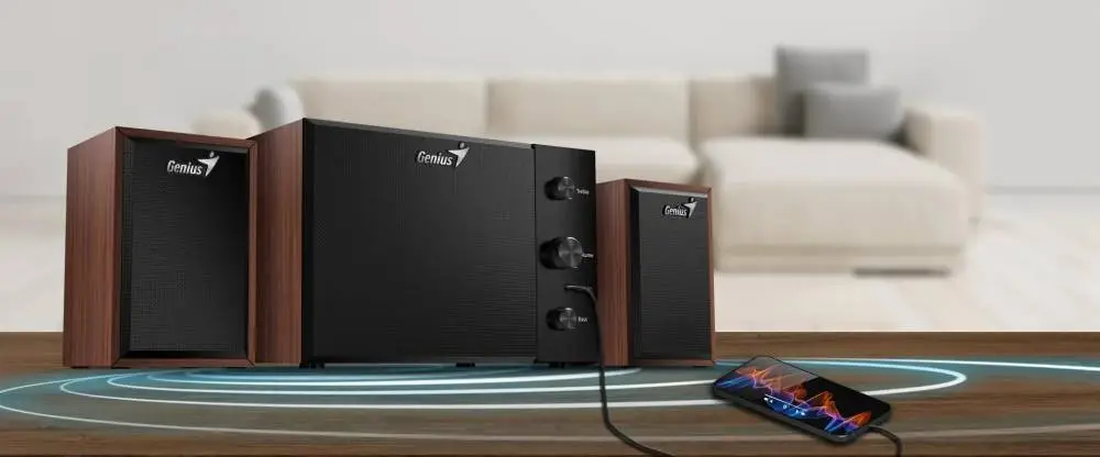 Genius тонколони Speakers 2.1 - SW-2.1 350 - 15W RMS, Black