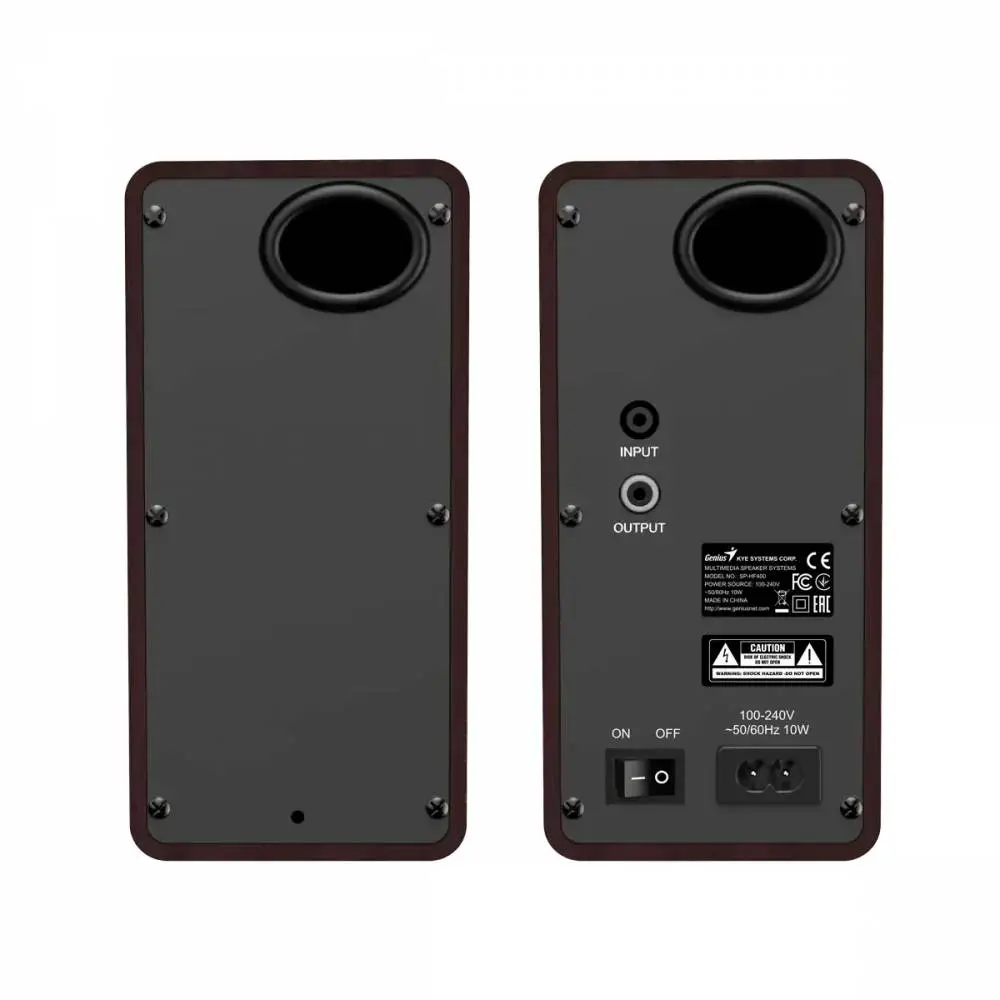Genius тонколони Speakers 2.0 - SP-HF400 - 10W RMS, Dark Brown
