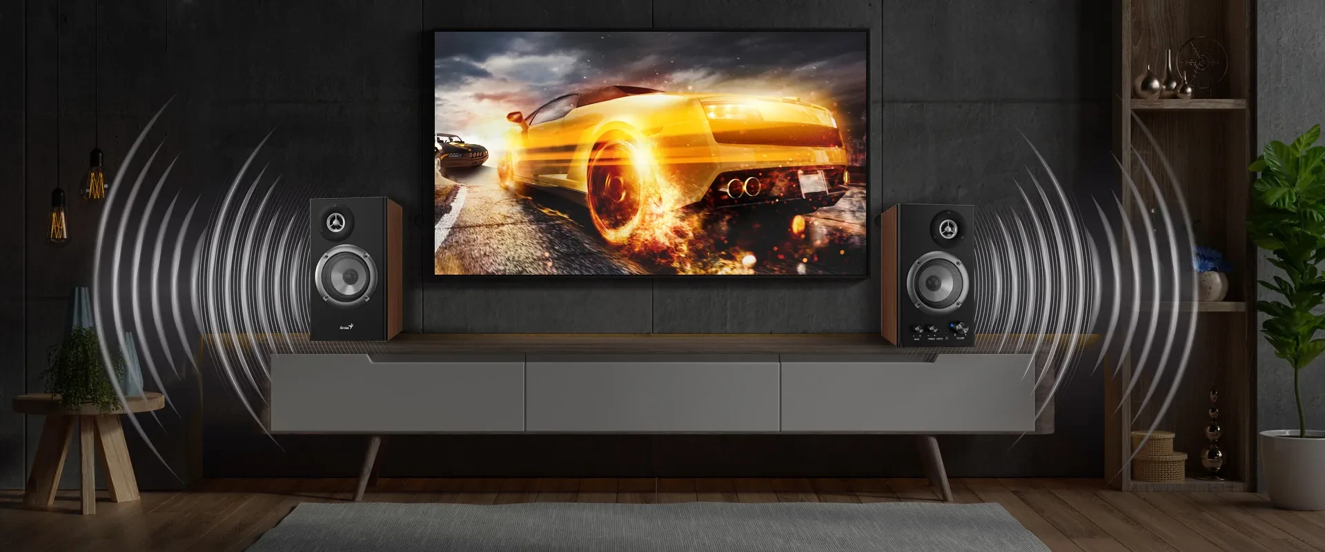 Genius тонколони Speakers 2.0 - SP-HF1200B - 36W RMS, Wood