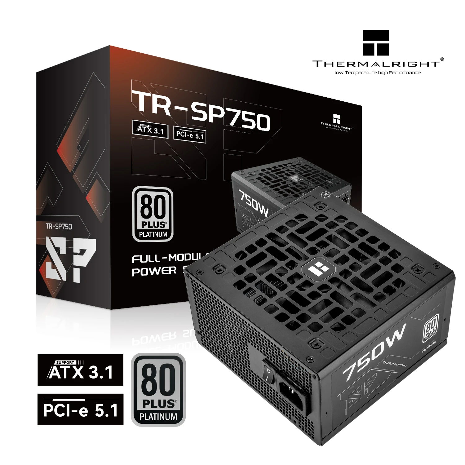 Захранване Thermalright TR-SP750 Black 750W 80 Plus Platinum PSU ATX 3.1