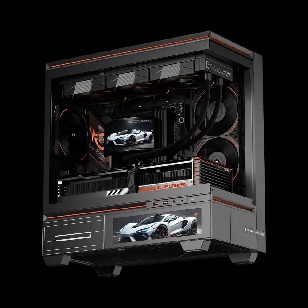 Водно охлаждане Thermalright Vision 360 Turbo ARGB Black, Water Cooling Rainbow, 6.67 inch Curve OLED Display