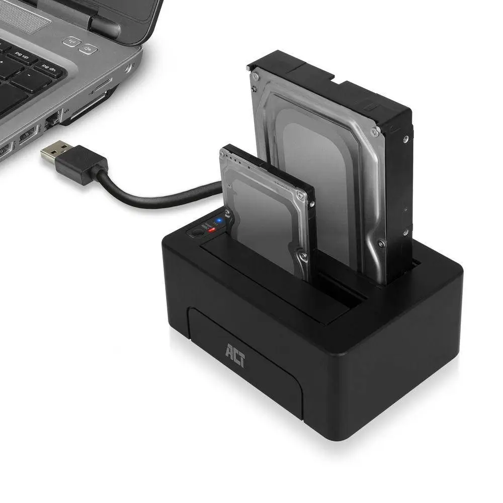 ACT Докинг стейшън AC1504, USB 3.1 Gen1 за 3.5"/2.5" HDD/SSD черен
