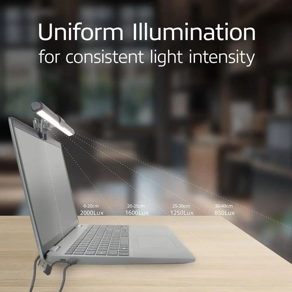 ACT LED лампа за лаптоп с регулируема яркост и щипка, USB захранване