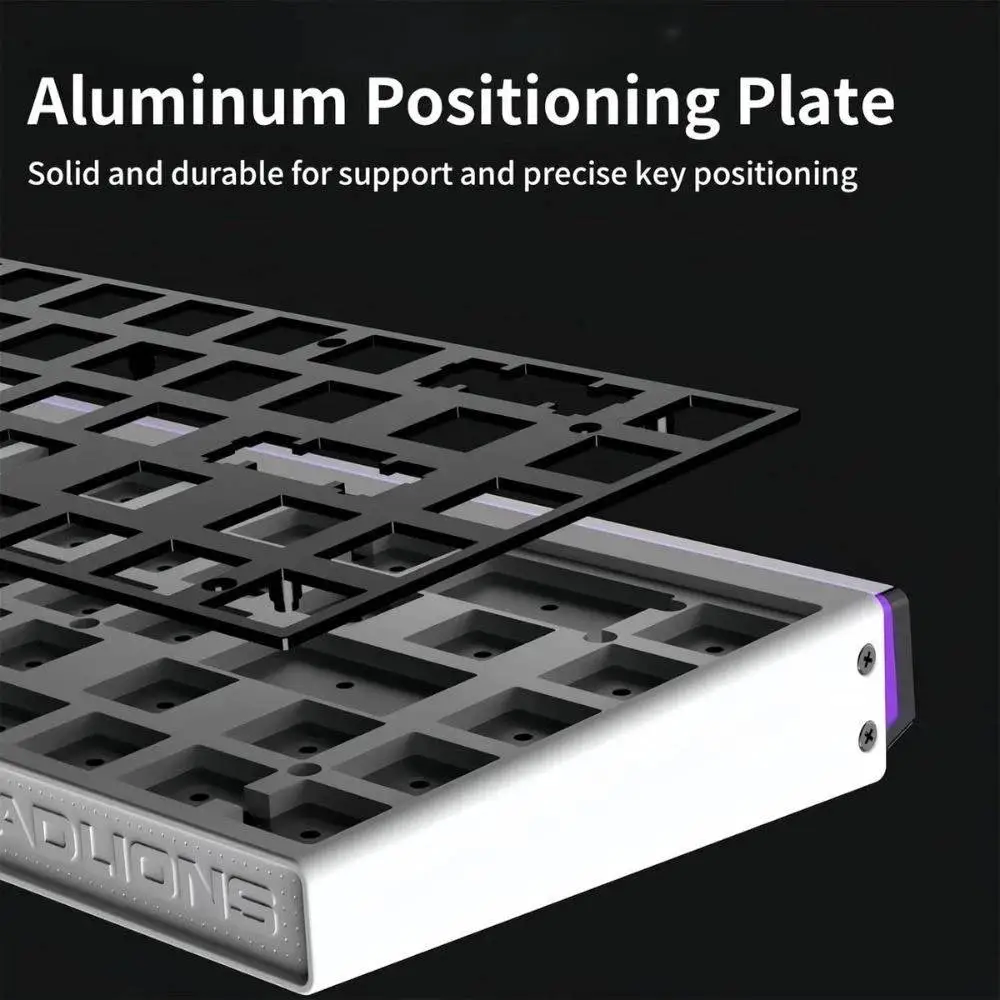 Madlions професионална геймърска механична клавиатура Professional Gaming Mechanical Keyboard NANO 68 WH - 8K, Magnetic Amber Pro Switches, (English US)