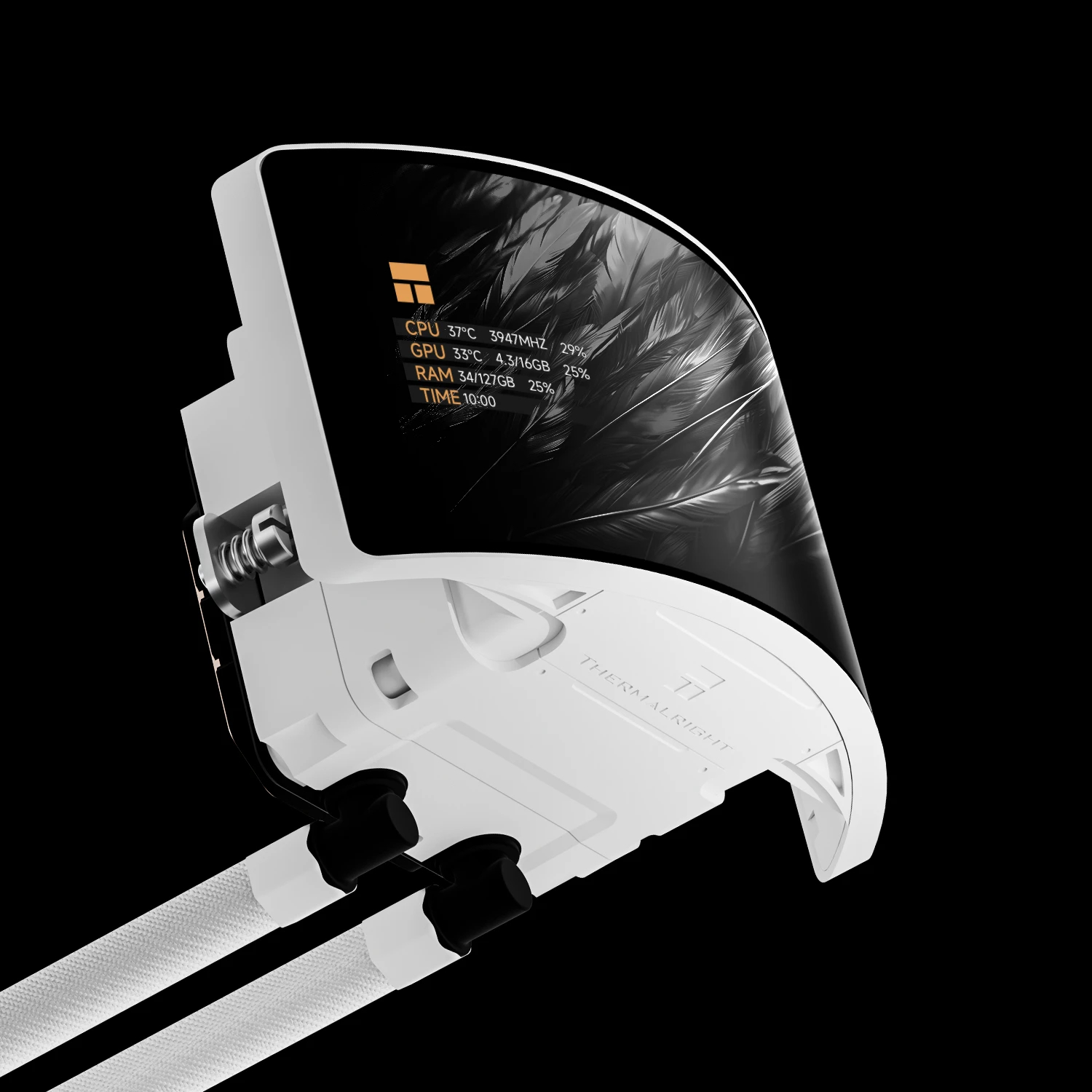Водно охлаждане Thermalright Vision 360 Turbo ARGB White Water Cooling Rainbow, 6.67 inch Curve OLED Display