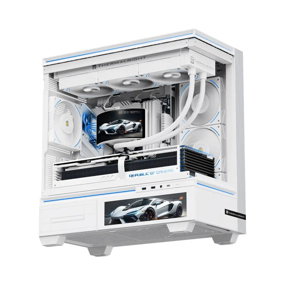 Водно охлаждане Thermalright Vision 360 Turbo ARGB White Water Cooling Rainbow, 6.67 inch Curve OLED Display