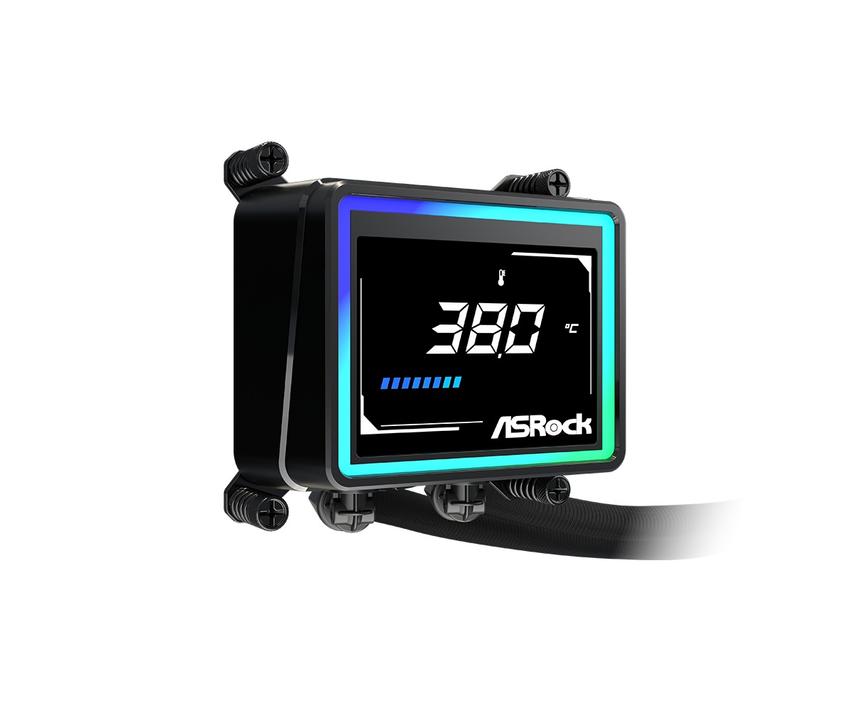 Водно охлаждане Asrock Challenger 360 Digital, 360mm ARGB, LCD Display AIO