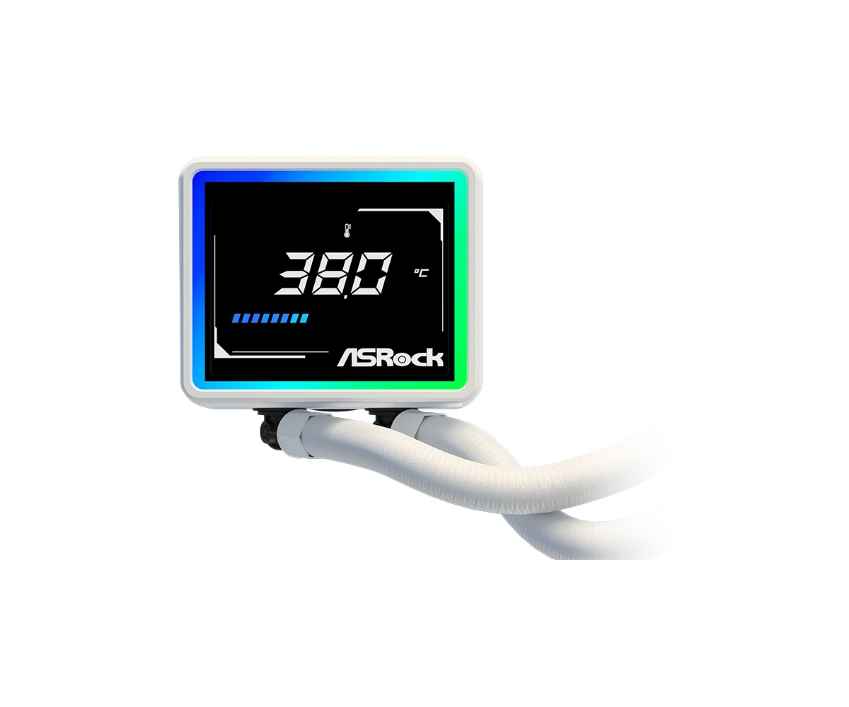 Υδρόψυξη Asrock Challenger White 360 Digital, 360mm, ARGB, LCD Display AIO Cooler