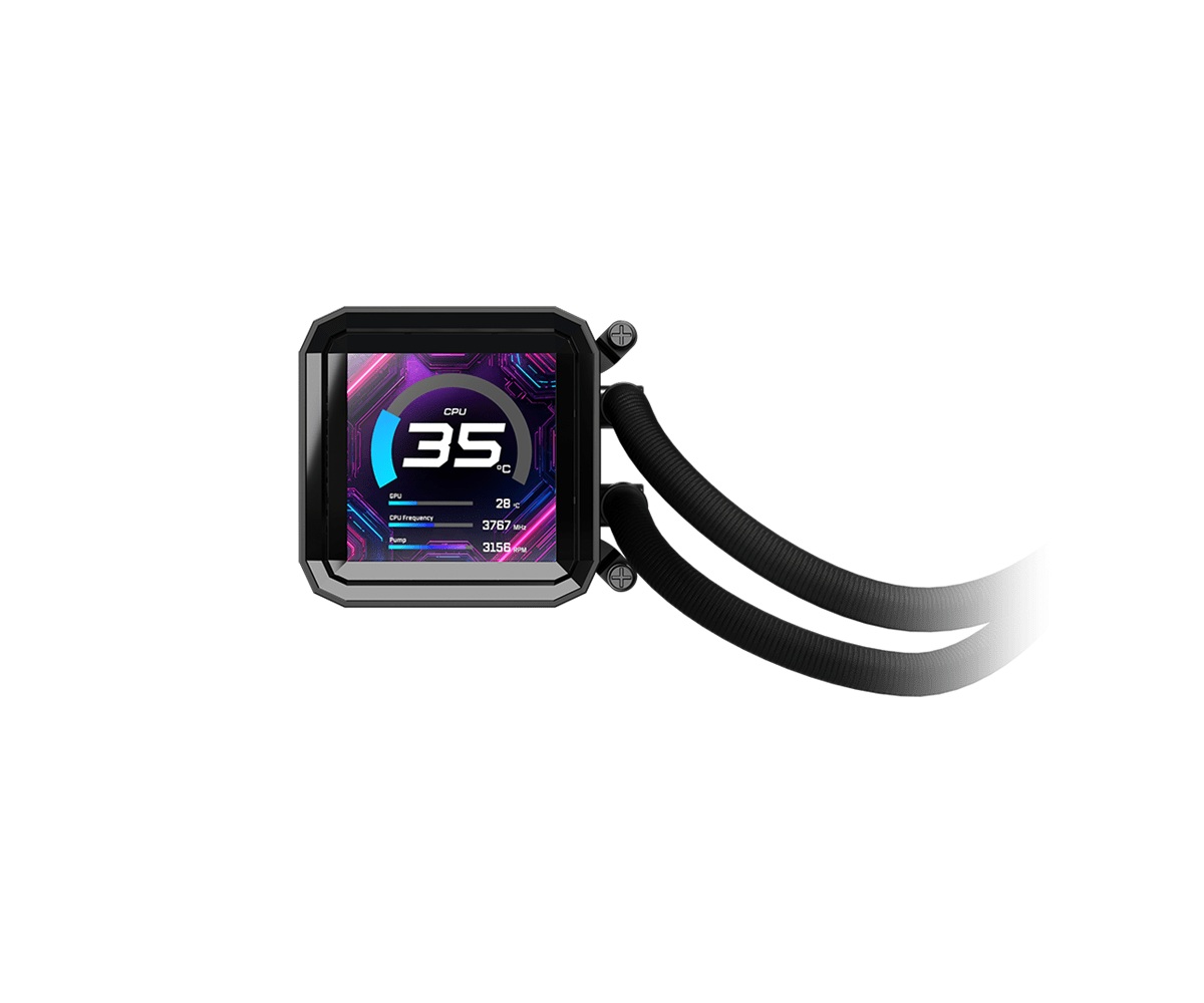 Водяне охолодження Asrock Phantom Gaming 360 LCD, 360mm, ARGB, LCD Display, AIO Cooler