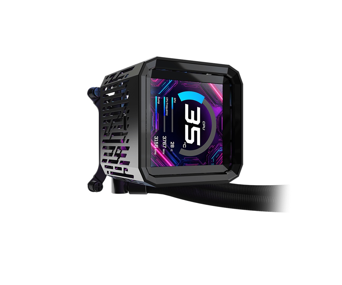 Водяне охолодження Asrock Phantom Gaming 360 LCD, 360mm, ARGB, LCD Display, AIO Cooler