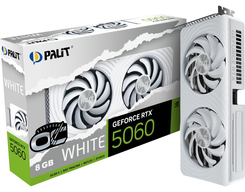 Видео карта Palit GeForce RTX 5060 White OC - NE75060U19P1-GB2063M